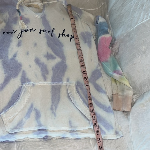 Ron Jon Surf Shop Tie Dye Hoodie Size Small Purple Pastel Lightweight Pullover - Picture 10 of 12